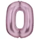 Rózsaszín Lustre Pastel Pink 0-ás szám fólia lufi 86 cm