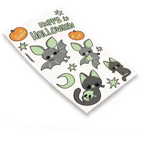 Halloween Cats and Bats világító tetkó