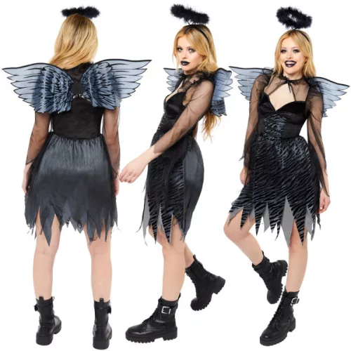 Bukott angyal Black felnőtt jelmez M/L
