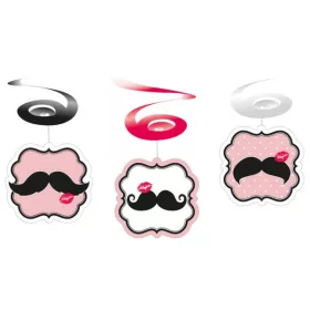 Bajusz Mustache szalag dekoráció 6 db-os szett