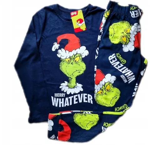 A Grincs Merry Whatever Blue gyerek hosszú pizsama 11 - 12 év / 146 - 152 cm