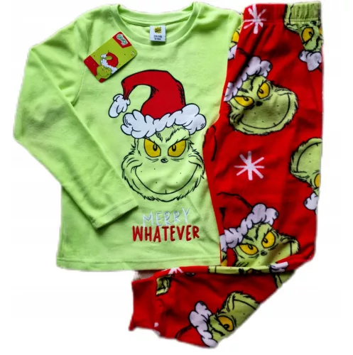 A Grincs Merry Whatever gyerek hosszú pizsama 15 - 16 év / 170 - 176 cm Velúr