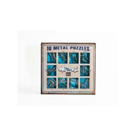 10 Metal Puzzle Set - kék *-***