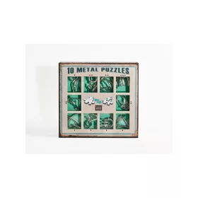 10 Metal Puzzle Set - zöld  ördöglakat
