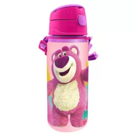   Disney Toy Story (Játékháború) Lotso alumínium szívószálas kulacs akasztóval 600 ml