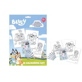 Bluey Happy Life színező szett matricával