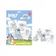 Bluey Happy Life színező szett matricával