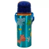 Állatos Jungle alumínium szívószálas kulacs akasztóval 600 ml