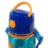 Állatos Jungle alumínium szívószálas kulacs akasztóval 600 ml
