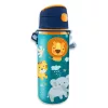Állatos Jungle alumínium szívószálas kulacs akasztóval 600 ml