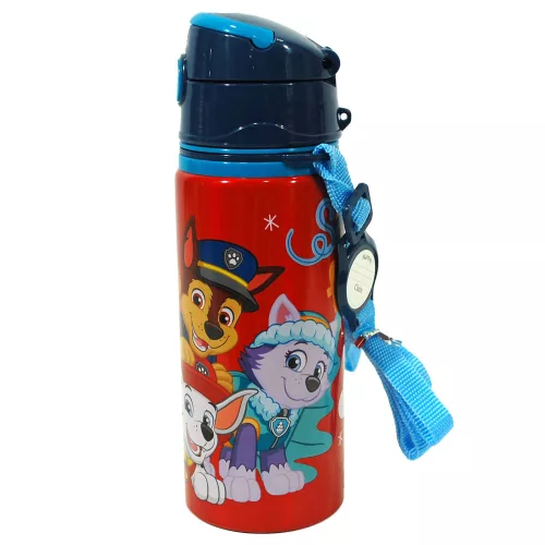 Mancs Őrjárat Red alumínium szívószálas kulacs akasztóval 600 ml