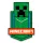 Minecraft Green XL falióra 50 cm