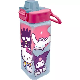   Hello Kitty Friends square műanyag szívószálas kulacs 500 ml