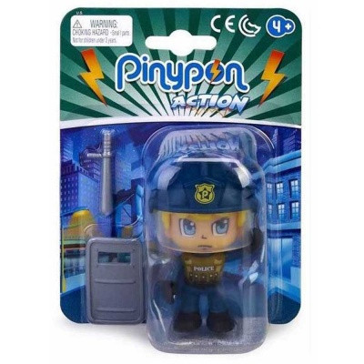 Pinypon Action - rendőr figura pajzzsal