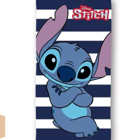   Disney Lilo és Stitch, A csillagkutya Cool Stripe fürdőlepedő, strand törölköző 70x140cm (Fast Dry)
