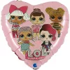 LOL Surprise Pink fólia lufi 46 cm