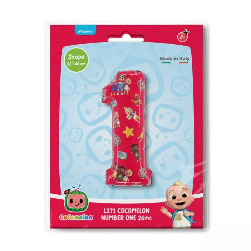 CoComelon Red 1-es szám fólia lufi 66 cm