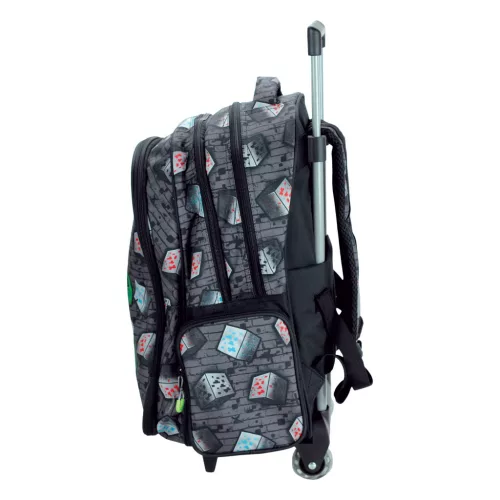 Minecraft Metro Art Blast gurulós iskolatáska, táska 46 cm