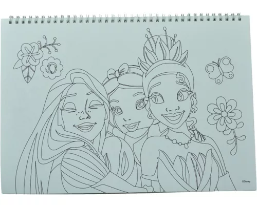 Disney Hercegnők Spring A/4 spirál vázlatfüzet 40 lapos matricával