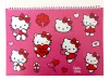 Hello Kitty Sweetheart A/4 spirál vázlatfüzet 40 lapos matricával