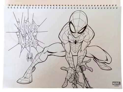 Pókember World of Webs A/4 spirál vázlatfüzet 40 lapos matricával