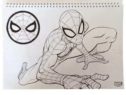 Pókember World of Webs A/4 spirál vázlatfüzet 40 lapos matricával