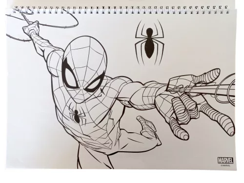 Pókember World of Webs A/4 spirál vázlatfüzet 40 lapos matricával