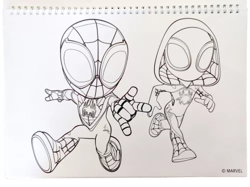 Pókember Spidey Dino-Webs A/4 spirál vázlatfüzet 40 lapos matricával