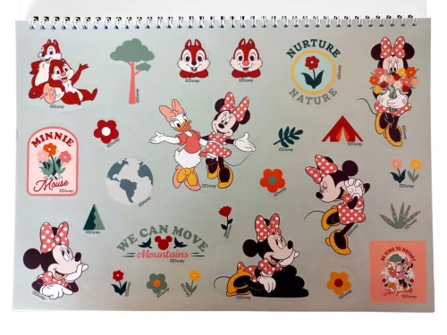 Disney Minnie Nomadic Spirit A/4 spirál vázlatfüzet 40 lapos matricával