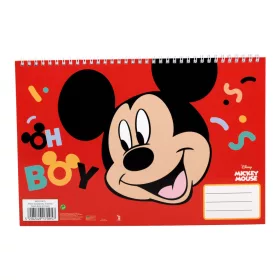 Disney Mickey Oh Boy A/4 spirál vázlatfüzet, 30 lapos