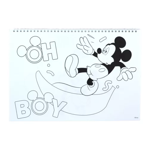 Disney Mickey Oh Boy A/4 spirál vázlatfüzet 40 lapos matricával
