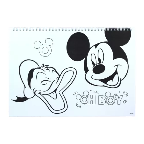 Disney Mickey Oh Boy A/4 spirál vázlatfüzet 40 lapos matricával