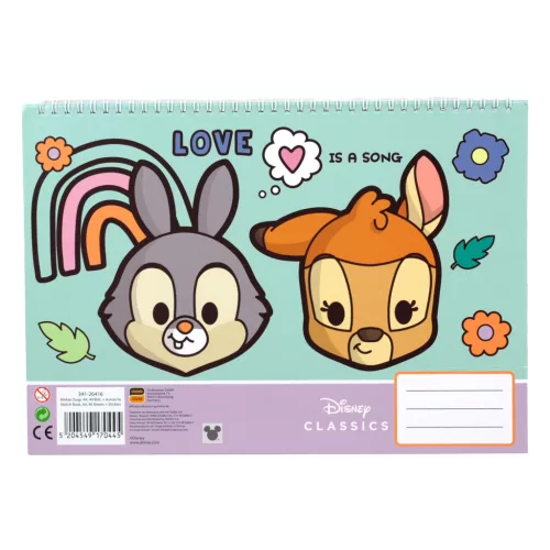 Disney Classics Love A/4 spirál vázlatfüzet 40 lapos matricával