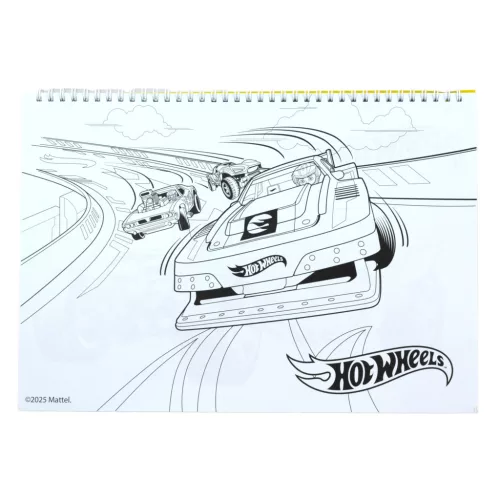 Hot Wheels Challenge A/4 spirál vázlatfüzet 40 lapos matricával