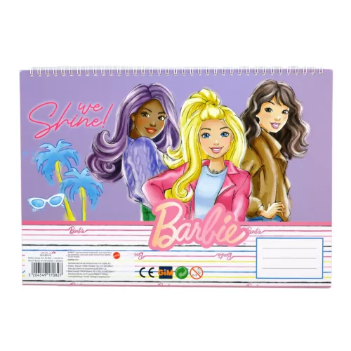 Barbie Paints A/4 spirál vázlatfüzet 40 lapos matricával