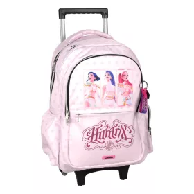   K-pop Démonvadászok Pink gurulós iskolatáska, táska 46 cm