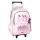K-pop Démonvadászok Pink gurulós iskolatáska, táska 46 cm