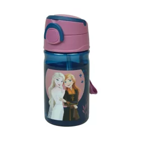   Disney Jégvarázs Sisters műanyag szívószálas kulacs akasztóval 350 ml