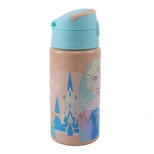 Disney Jégvarázs Adventure alumínium szívószálas kulacs akasztóval 500 ml