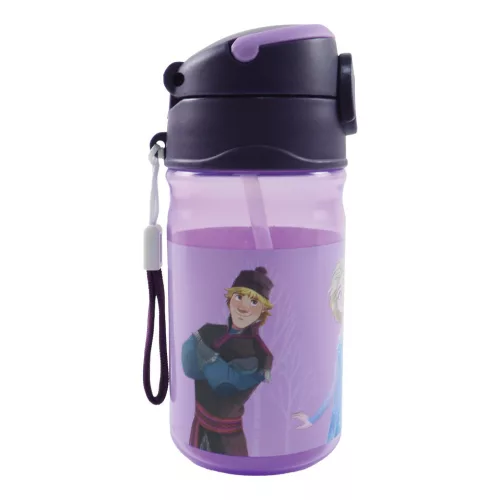 Disney Jégvarázs Modern Magic műanyag szívószálas kulacs akasztóval 350 ml