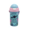 Disney Lilo és Stitch, A csillagkutya Alien 626 műanyag szívószálas kulacs akasztóval 500 ml