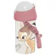 Disney Bambi Cute műanyag szívószálas kulacs akasztóval 500 ml