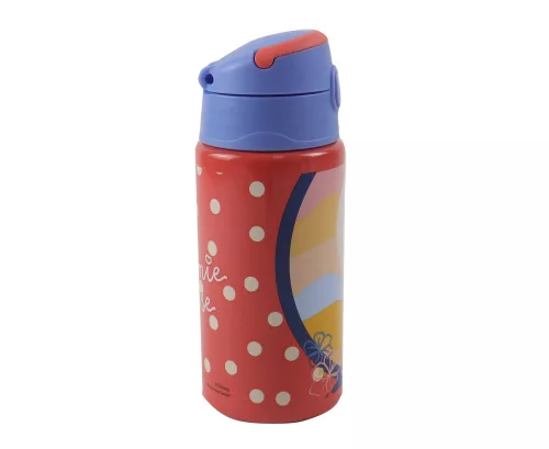 Disney Minnie Summer alumínium szívószálas kulacs akasztóval 500 ml