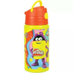   Play-Doh Happy alumínium szívószálas kulacs akasztóval 500 ml