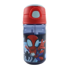   Pókember Spidey Glow műanyag szívószálas kulacs akasztóval 350 ml