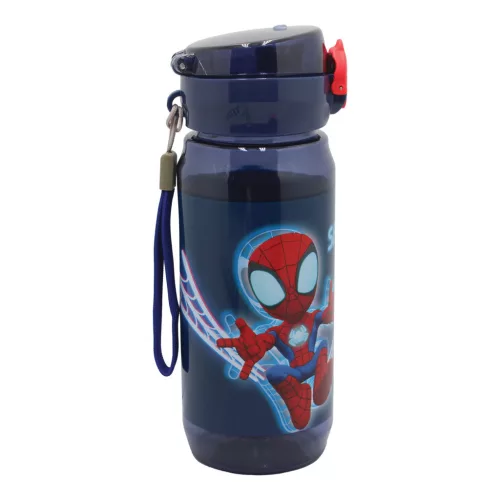 Pókember Spidey Web műanyag kulacs akasztóval 600 ml