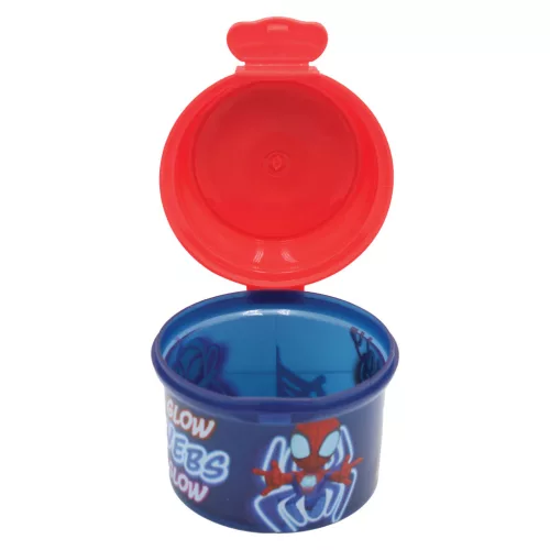 Pókember Spidey Glow műanyag snack tartó, uzsonnás doboz 270 ml