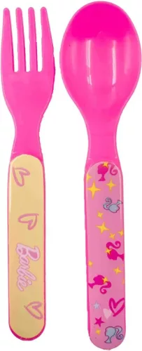 Barbie Love szendvicsdoboz + evőeszköz szett