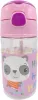 Fisher-Price Animals Panda műanyag szívószálas kulacs akasztóval 350 ml