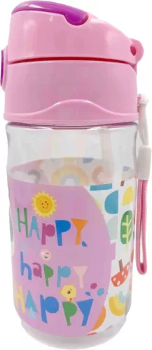 Fisher-Price Animals Panda műanyag szívószálas kulacs akasztóval 350 ml